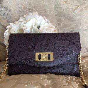 Michael Kors Purple Designed Crossbody with Gold